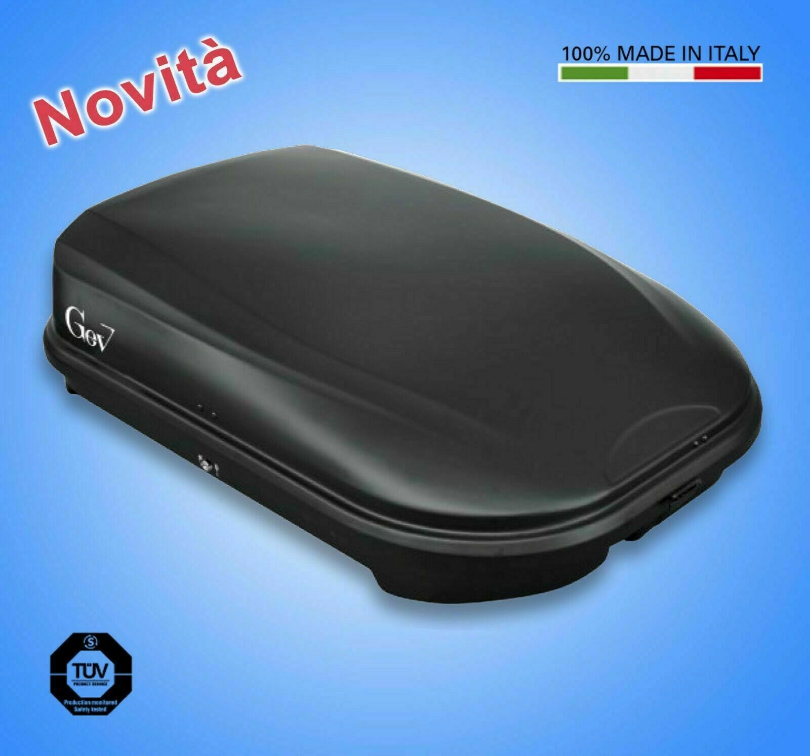 BAULE BOX TETTO PORTAPACCHI AUTO FARAD CRUB 430LT NERO GOFFRATO ACCESSORI  NG18