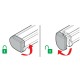2 x TAPPI TERMINALI APRIBILI  X BARRE NORDRIVE KARGO PLUS IN ALLUMINIO