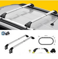 2x BARRE PORTATUTTO IN ALLUMINIO TELESCOPICHE PER FIAT DOBLÒ CARGO (PASSO CORTO)