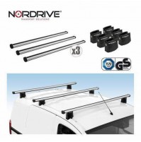 3X BARRE PORTATUTTO ALLUMINIO NISSAN NV 250 DAL 12/2019> NORDRIVE KARGO ALU