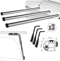 3x BARRE PORTATUTTO IN ALLUMINIO PER ALFA ROMEO AR8 - H3 (1978-1990) 