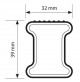 3x BARRE PORTATUTTO PER PEUGEOT TRAVELLER STANDARD (2016>) NORDRIVE KARGO 150 cm