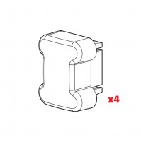 4 x TAPPI TERMINALI X BARRE PORTATUTTO ACCIAIO NORDRIVE KARGO