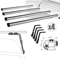 4x BARRE PORTATUTTO IN ALLUMINIO PER CITROEN C35 - H1 ('74-'92) NORDRIVE 150 cm