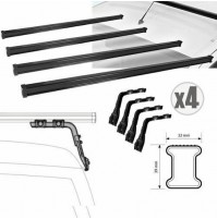 4x BARRE PORTATUTTO PER MERCEDES T1-T1N (1977-1995)  NORDRIVE KARGO 180cm