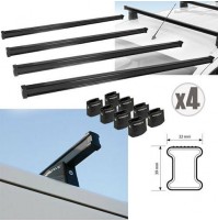 4x BARRE PORTATUTTO PER PEUGEOT BOXER - L3, L4 - H2, H3 ('06-'14) NORDRIVE 180cm