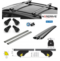 Barre PORTATUTTO portapacchi NORDRIVE SILENZIO ALU COMP. Bmw X7 03/19  RAILS STD