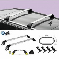 Barre portatutto NORDRIVE SNAP ALU adat HYUNDAI BAYON 08/21 , PROFILO INTEGRATO