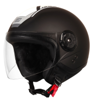 CASCO JET DEMY-JET ORIGINE NEON SCOOP WHITE BLACK MATT 2 CALOTTE,OMOLOGATO