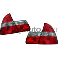 FANALI POSTERIORI BMW E 46 TOURING DAL 1999 AL 2005, VARIANTE ROSSO/CRISTAL 