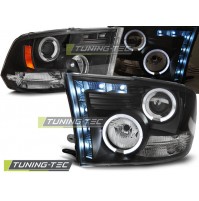 Fari anteriori DODGE RAM 09-11 ANGEL EYES BLACK