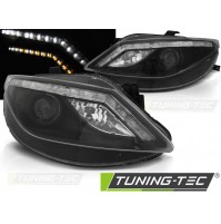 Fari anteriori SEAT IBIZA 6J 06.08-12 DAYLIGHT LED INDICATOR BLACK, omologati