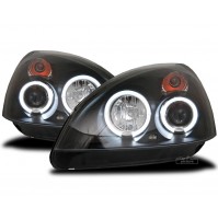 Fari anteriori con anelli Angel Eyes per Renault Clio II 2ªs (01-05) 