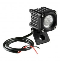 Faro ausiliario a 1 Led  9/32V Luce ampia  Bianco per moto,auto,camion 10w-6000k