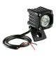 Faro ausiliario a 1 Led  9/32V Luce focalizzata Bianco per moto,auto, 10w-6000k