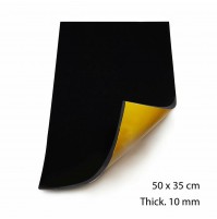 Foglio di Neoprene Adesivo CON ADESIVO 3M, MISURA 50 x 35 cm,SPESSORE 10 MM