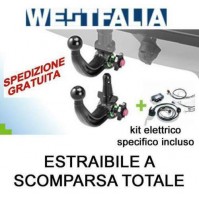 Gancio traino WESTFALIA CHEVROLET ORLANDO 01/11 estraibile + kit elettrico