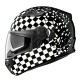 IRIE CASCO INTEGRALE SFIDA NERO-BIANCO A SCACCHI INTERNO ANALLERGICO+SOTTOGOLA