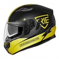 IRIE CASCO INTEGRALE SFIDA NERO OPACO-GIALLO INTERNO ANALLERGICO CON SOTTOGOLA