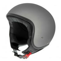 IRIE CASCO JET HUNTER C GRIGIO OPACO INTERNO ANALLERGICO FINITURE IN PELLE 