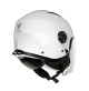 IRIE CASCO JET MILANO BIANCO LUCIDO INTERNO ANALLERGICO DETTAGLI IN SKEENTEX