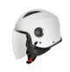 IRIE CASCO JET MILANO BIANCO LUCIDO INTERNO ANALLERGICO DETTAGLI IN SKEENTEX