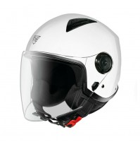 IRIE CASCO JET MILANO BIANCO LUCIDO INTERNO ANALLERGICO DETTAGLI IN SKEENTEX