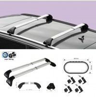 KIT 2x BARRE PORTATUTTO ALLUMINIO TELESCOPICHE PER BMW SERIE 2 ACTIVE TOURER F45