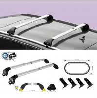 KIT 2x BARRE PORTATUTTO IN ALLUMINIO AUDI A6 AVANT DA 08/2018,PROFILO INTEGRATO