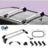 KIT 2x BARRE PORTATUTTO IN ALLUMINIO TELESCOPICHE PER AUDI A3 SPORTBACK 5P 04-12