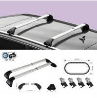 KIT 2x BARRE PORTATUTTO IN ALLUMINIO TELESCOPICHE PER BMW X1 E84 (2009-2015)