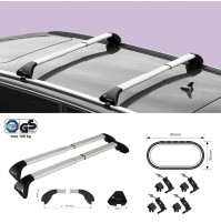 KIT 2x BARRE PORTATUTTO IN ALLUMINIO TELESCOPICHE PER BMW X3 (F25) 2010-2017