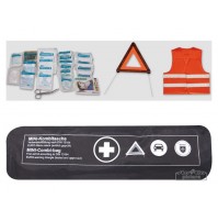 KIT EMERGENZA AUTO,PRONTO SOCCORSO,TRIANGOLO, GIUBBINO RIFRANGENTE OMOLOGATO 