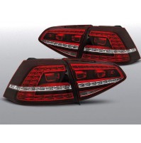 KIT FANALI FARI POSTERIORI A LED GOLF 7 VII, FULL LED ROSSO, STILE GTI-R,NUOVI