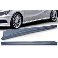 KIT MINIGONNE SOTTOPORTA  MERCEDES CLASSE A W 176, REPLICA AMG STYLE, IN ABS 