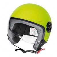 LD-2, casco demi-jet - GIALLO FLUO,visiera trasparente misura L ,lampa