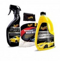 MEGUIARS,KIT AUTO NUOVA, LAVAGGIO E MANUTENZIONE CARROZZERIA AUTO 3 PEZZI