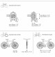 Menabo Shadow Posteriore PORTABICI PER VW CADDY 4 PORTELLONE 3 biciclette 2015+