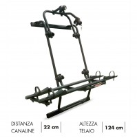 PORTABICI POSTERIORE ALU/BLK-OK MTB VAN/2 FIAT DUCATO DAL 2006> CON DOPPIA PORTA
