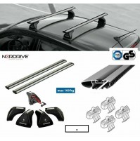 PORTAPACCHI BARRE PORTATUTTO NORDRIVE SILENZIO ALLUMINIO BMW SERIE 1 F21