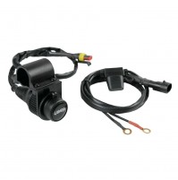 Presa corrente 12V standard per fissaggio a manubrio moto o tubo - 12V - 12A max