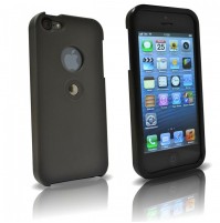 TETRAX, XCASE iPhone 5/5S Nero/Black, custodia con magnete integrato 