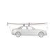 YWB401 Portakayak Canoa con rulli integrati su barre tetto, universale antifurto